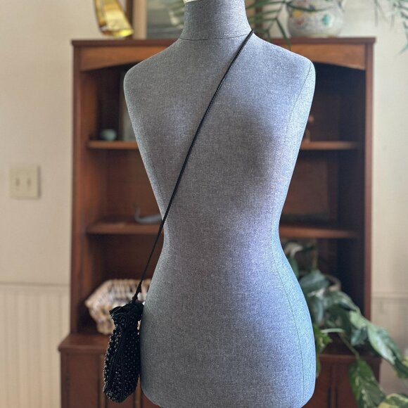 La Regale Ltd. Black Beaded Drawstring Evening Bag - Picture 6 of 10